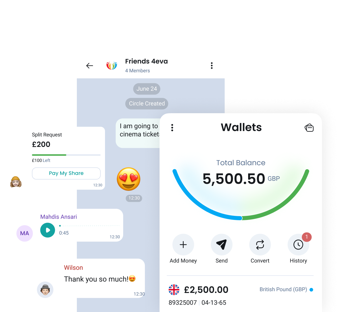 Kixy combines social features with money management